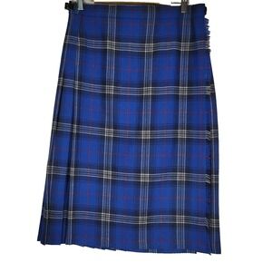 Highland Home Industries Skirt Women M Tartan Wool Pleated Kilt Scotland Costume